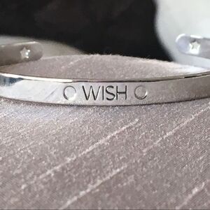 Silver Tone Wish Adjustable Bracelet NWT